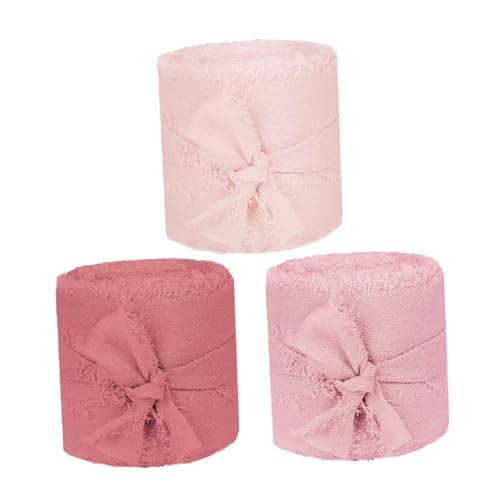 UKCOCO 3 Rollen Hochzeitseinladungsband Weihnachtsbänder Satinband Brautduschenpapier Blumenstraußband Straußzubehör Leckerliband für den Abschluss Bänder für Handwerk Randband Chiffon UKCOCO 3 Rollen Hochzeitseinladungsband Weihnachtsbänder Satinband Brautduschenpapier Blumenstraußband Straußzubehör Leckerliband für den Abschluss Bänder für Handwerk Randband Chiffon von UKCOCO