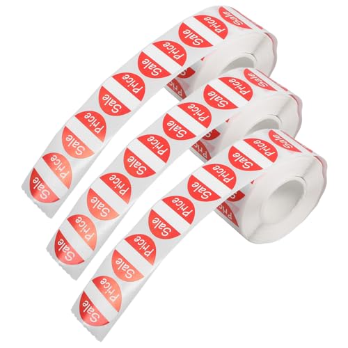 UKCOCO 3 Rollen Runde Preisschilder Selbstklebend Leuchtende Verkaufsetiketten für Kleine Geschäfte DIY Preisaufkleber für Supermärkte und Einzelhandel Beschriftbar und Druckbar UKCOCO 3 Rollen Runde Preisschilder Selbstklebend Leuchtende Verkaufsetiketten für Kleine Geschäfte DIY Preisaufkleber für Supermärkte und Einzelhandel Beschriftbar und Druckbar von UKCOCO
