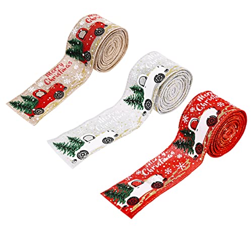 UKCOCO 3 Rollen Weihnachtsband Rot Glitzerndes Geschenkband für DIY Schleifen Weihnachtsbaum Dekoration Geschenkverpackung Bastelprojekte Langlebiges Karoband UKCOCO 3 Rollen Weihnachtsband Rot Glitzerndes Geschenkband für DIY Schleifen Weihnachtsbaum Dekoration Geschenkverpackung Bastelprojekte Langlebiges Karoband von UKCOCO