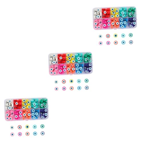 UKCOCO 3 Sätze Evil Eye Perlen Set Kleine Polymer Clay Perlen Für Diy Schmuckherstellung Armbänder Und Kreative Bastelprojekte Langlebig Und Leicht 150 Stück * 3 UKCOCO 3 Sätze Evil Eye Perlen Set Kleine Polymer Clay Perlen Für Diy Schmuckherstellung Armbänder Und Kreative Bastelprojekte Langlebig Und Leicht 150 Stück * 3 von UKCOCO