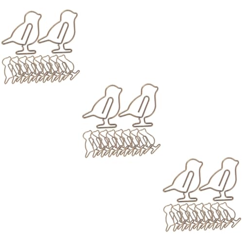 UKCOCO 3 Sätze Kreative Büroklammern Aus Metall Dekorative Papierklammern Form Von Vögeln Für Dokumente Notizen Und Bürobedarf Vielseitig Einsetzbar 20 Stück * 3 UKCOCO 3 Sätze Kreative Büroklammern Aus Metall Dekorative Papierklammern Form Von Vögeln Für Dokumente Notizen Und Bürobedarf Vielseitig Einsetzbar 20 Stück * 3 von UKCOCO