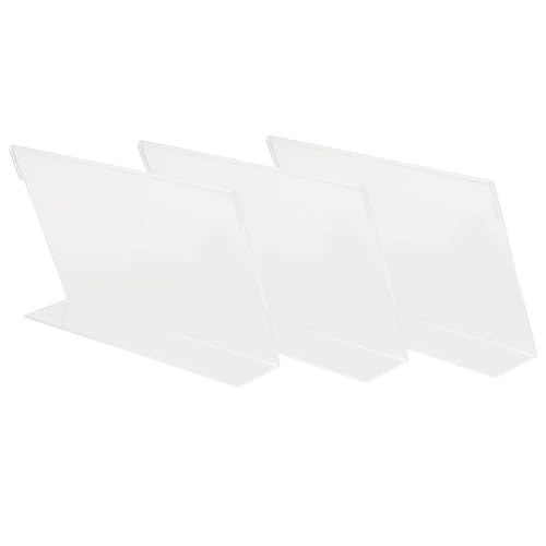 UKCOCO 3 Stück Acryl Preisschildhalter Förmig Transparent für Supermärkte und Geschäfte Vielseitige Etiketten Displays für Preisgestaltung und Werbung von UKCOCO