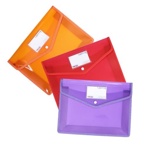 UKCOCO 3 Stück Dokumentenmappe Transparente Wasserdichte Aktenordner Zufälligen Farben Orange Rot für Büro und Reise Praktischer Dokumenten Organizer mit Druckknopfverschluss UKCOCO 3 Stück Dokumentenmappe Transparente Wasserdichte Aktenordner Zufälligen Farben Orange Rot für Büro und Reise Praktischer Dokumenten Organizer mit Druckknopfverschluss von UKCOCO