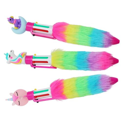 UKCOCO 3 Stück Einhorn Kugelschreiber für Bunte Plüsch Kugelschreiber mit Weichem Griff Langlebige Mehrfarben Stifte für Schüler Kreatives Schreibset für Schule und Basteln UKCOCO 3 Stück Einhorn Kugelschreiber für Bunte Plüsch Kugelschreiber mit Weichem Griff Langlebige Mehrfarben Stifte für Schüler Kreatives Schreibset für Schule und Basteln von UKCOCO