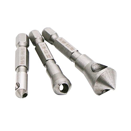 UKCOCO 3 Stück Fasenbohrer Loch Holzbearbeitungswerkzeuge Bohrer Senker Metall Senker Bohrer Mit Senker Senker Bits Senker Bit Für Metall Silber Stahl UKCOCO 3 Stück Fasenbohrer Loch Holzbearbeitungswerkzeuge Bohrer Senker Metall Senker Bohrer Mit Senker Senker Bits Senker Bit Für Metall Silber Stahl von UKCOCO