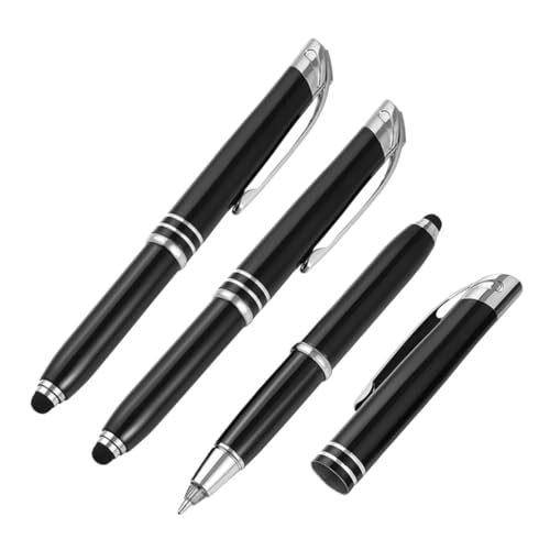 UKCOCO 3 Stück LED Metall Kugelschreiber mit LED Licht Multifunktionale Schreibstifte für Touchscreen Geräte Ergonomisch Leicht Leuchtende Kugelschreiber für Büro und Schwarz UKCOCO 3 Stück LED Metall Kugelschreiber mit LED Licht Multifunktionale Schreibstifte für Touchscreen Geräte Ergonomisch Leicht Leuchtende Kugelschreiber für Büro und Schwarz von UKCOCO
