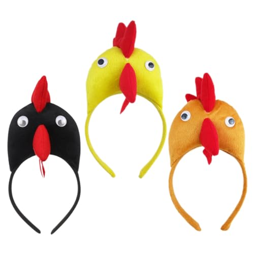 UKCOCO 3 Stück Lustiges Teiliges Huhn Stirnband mit Hahnkopf Cartoon Tierkopf Haarreif für Erwachsene als Kostümaccessoire und Fotorequisite für Ostern Fasching und Partys UKCOCO 3 Stück Lustiges Teiliges Huhn Stirnband mit Hahnkopf Cartoon Tierkopf Haarreif für Erwachsene als Kostümaccessoire und Fotorequisite für Ostern Fasching und Partys von UKCOCO
