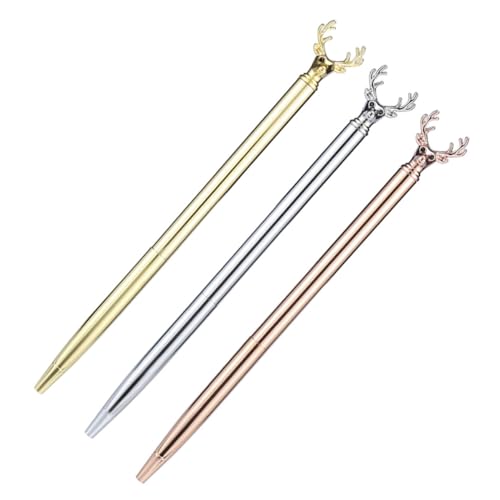 UKCOCO 3 Stück Teiliges Kugelschreiber mit aus Metall Langlebige Schreibstifte in Gold Silber und Roségold Praktische Schul und Büroaccessoires für Schüler UKCOCO 3 Stück Teiliges Kugelschreiber mit aus Metall Langlebige Schreibstifte in Gold Silber und Roségold Praktische Schul und Büroaccessoires für Schüler von UKCOCO