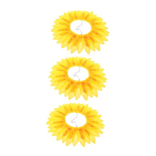 UKCOCO 3 Stück Teiliges Sonnenblumen Kopfschmuck aus Leichter Bequemer Party Haarschmuck für Teenager als Lustige Fotorequisite und Kostüm Accessoire für Festival und Zufällige Farbe von UKCOCO