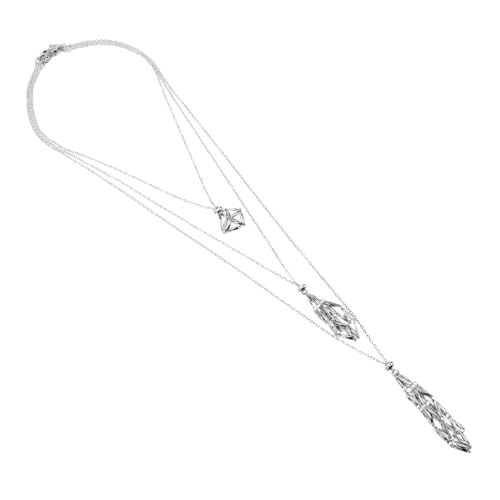 UKCOCO 3-teilige Halskette Mit Kristallkäfig-kordel: Halskette Mit Leerem Steinhalter Und Kristallkäfig-anhänger – Verstellbare Kette UKCOCO 3-teilige Halskette Mit Kristallkäfig-kordel: Halskette Mit Leerem Steinhalter Und Kristallkäfig-anhänger – Verstellbare Kette von UKCOCO