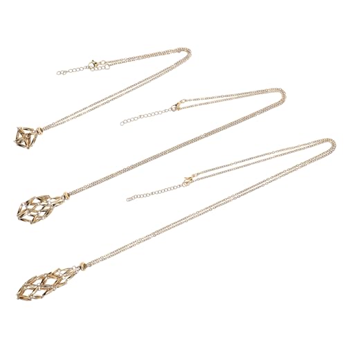 UKCOCO 3-teiliger Kristallsteinhalter, Leerer Steinhalter, Käfiganhänger, Edelsteinkäfiganhänger, Ersatz-halskettenkordel Mit Verstellbarer Länge Für Damen Und Herren UKCOCO 3-teiliger Kristallsteinhalter, Leerer Steinhalter, Käfiganhänger, Edelsteinkäfiganhänger, Ersatz-halskettenkordel Mit Verstellbarer Länge Für Damen Und Herren von UKCOCO