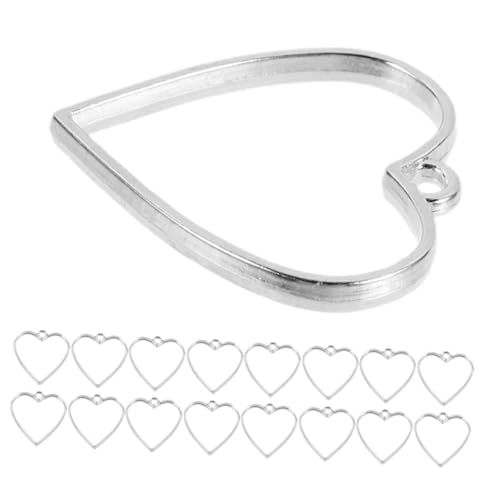 UKCOCO 30 Pcs Herzförmige Offene Rückenrahmen DIY Blanks Schmuck Charm von UKCOCO