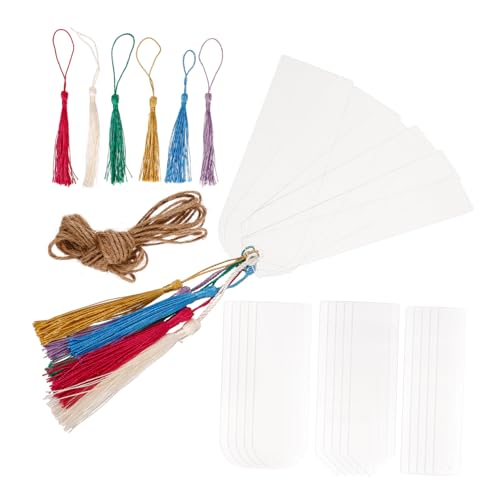 UKCOCO 30 Sätze Teiliges Acryl Lesezeichen Transparent mit Farbigen Quasten Leichte Dünne Buchmarken für Schüler und DIY Bastelprojekte Langlebige Acrylzeichen als und Lesebegleiter UKCOCO 30 Sätze Teiliges Acryl Lesezeichen Transparent mit Farbigen Quasten Leichte Dünne Buchmarken für Schüler und DIY Bastelprojekte Langlebige Acrylzeichen als und Lesebegleiter von UKCOCO
