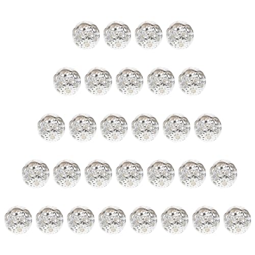 UKCOCO 30 Stück Kristall Abstandshalter Perlen Silbern DIY Schmuckzubehör für Armbänder und Bastelprojekte für Kreative Handarbeiten UKCOCO 30 Stück Kristall Abstandshalter Perlen Silbern DIY Schmuckzubehör für Armbänder und Bastelprojekte für Kreative Handarbeiten von UKCOCO