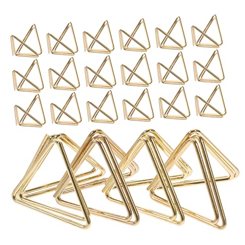 UKCOCO 30 Stück Teiliges Büroklammern Dreieckige Memo Clips aus Stabile Tischkartenhalter für Fotos Notizen Visitenkarten Büro und Party Dekoration Gold UKCOCO 30 Stück Teiliges Büroklammern Dreieckige Memo Clips aus Stabile Tischkartenhalter für Fotos Notizen Visitenkarten Büro und Party Dekoration Gold von UKCOCO
