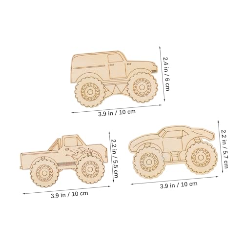 UKCOCO 30 Stück Teiliges Holz Monstertruck Dekorationen zum Bemalen Robuste Handgefertigte Holzautos mit Glatten Kanten für Kindergeburtstag Vielseitige DIY Holzfiguren für Basteln und UKCOCO 30 Stück Teiliges Holz Monstertruck Dekorationen zum Bemalen Robuste Handgefertigte Holzautos mit Glatten Kanten für Kindergeburtstag Vielseitige DIY Holzfiguren für Basteln und von UKCOCO