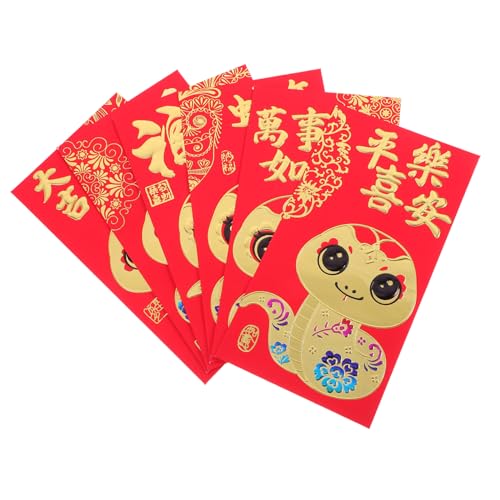 UKCOCO 36 Stück Teiliges Schlangenjahr Rote Umschläge aus Robustem Papier Traditionelle Chinesische Neujahrsdekoration Vielseitige Geldbeutel für Bargeld Schmuck und Grußkarten UKCOCO 36 Stück Teiliges Schlangenjahr Rote Umschläge aus Robustem Papier Traditionelle Chinesische Neujahrsdekoration Vielseitige Geldbeutel für Bargeld Schmuck und Grußkarten von UKCOCO