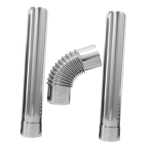 UKCOCO 3pcs Edelstahl -rauchrohr -kit Für Gaswarmwassererhitzer 90 ° Ellbogenverlängerungsrohr Für Effiziente Rauch- Und Abgasbelüftung von UKCOCO