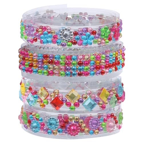 UKCOCO 4 Rollen Selbstklebendes Strassband DIY Bastelband Glitzersteine Schmucksteine Hochtemperaturbeständig Fotokarton Geschenkverpackung Scrapbook Zubehör UKCOCO 4 Rollen Selbstklebendes Strassband DIY Bastelband Glitzersteine Schmucksteine Hochtemperaturbeständig Fotokarton Geschenkverpackung Scrapbook Zubehör von UKCOCO