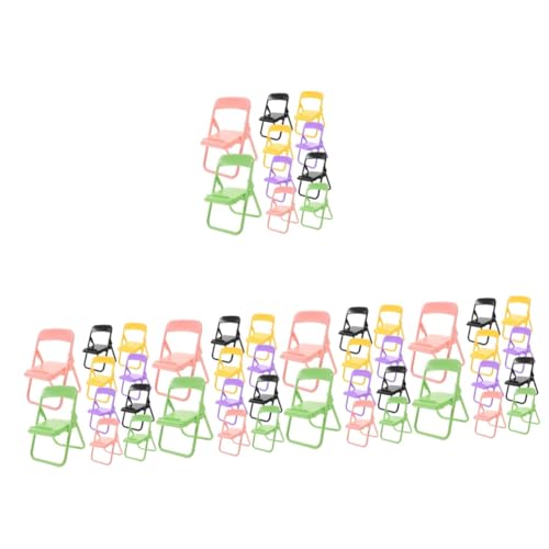 UKCOCO 4 Sätze Handyhalter Hoch Für Mini Stühle Puppen Klappstuhl Winziger Stuhl Requisite Telefonständer Klappstuhl Flexibles Winzige Möbel Tragbare Kleine 10 Stück * 4 von UKCOCO