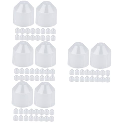 UKCOCO 4 Sätze Lampenhalter Lampenbecher Lampensockel Endstück Des Lampenschirms Wand-decken-lichtbecher Lampenschutzabdeckungen Glühbirnenhalter Plastik 100 Stück * 4 von UKCOCO
