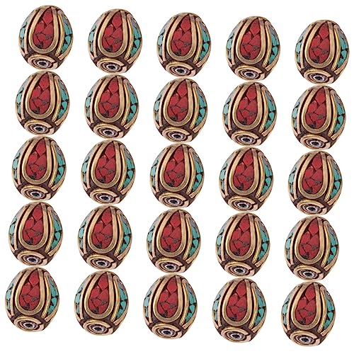 UKCOCO 4 Sätze Tibetan Style Buddha Spacer Beads Messing Mit Türkis Einlage Handgemachte Perlen Für Schmuckherstellung Vielseitig Für Armbänder Und Kreative Diy Projekte 20 Stück * 4 UKCOCO 4 Sätze Tibetan Style Buddha Spacer Beads Messing Mit Türkis Einlage Handgemachte Perlen Für Schmuckherstellung Vielseitig Für Armbänder Und Kreative Diy Projekte 20 Stück * 4 von UKCOCO