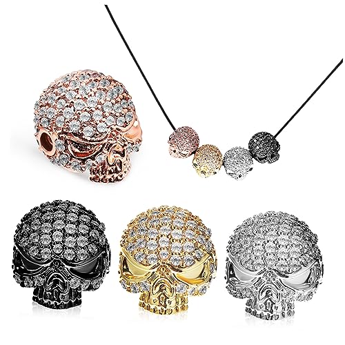 UKCOCO 4 Stck Teiliges Schädelkopf Perlen Metall DIY Schmuck Zubehör für Halsketten Armbänder Halloween Schmuckherstellung Einzigartiges Design Leicht und Vielseitig Verwendbar UKCOCO 4 Stck Teiliges Schädelkopf Perlen Metall DIY Schmuck Zubehör für Halsketten Armbänder Halloween Schmuckherstellung Einzigartiges Design Leicht und Vielseitig Verwendbar von UKCOCO