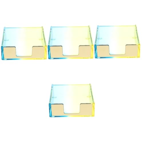 UKCOCO 4 Stück Acryl Notizblockhalter mit Spender Blauer und Gelber Farbverlauf Stilvoller Schreibtisch Organizer für Bürobedarf Robust und Langlebig für Notizen und Stifte UKCOCO 4 Stück Acryl Notizblockhalter mit Spender Blauer und Gelber Farbverlauf Stilvoller Schreibtisch Organizer für Bürobedarf Robust und Langlebig für Notizen und Stifte von UKCOCO