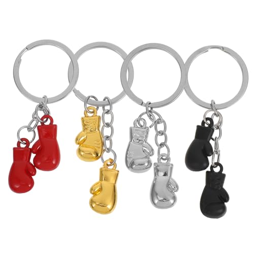 UKCOCO 4 Stück Box-schlüsselanhänger Aus Metall, 3d-boxhandschuhe, Schlüsselanhänger, Sport-schlüsselanhänger, Hängende Anhänger, Taschenanhänger Für Sport-partygeschenke von UKCOCO