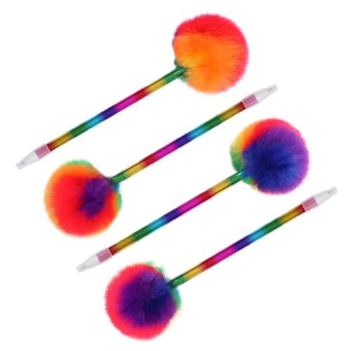 UKCOCO 4 Stück Bunte Kugelschreiber mit Flauschigen Pomponen Weiche Kugelschreiber für Mädchen Niedliche Schreibstifte mit Glatten Kugelschreiberspitzen Tragbare Dekorative Stifte für UKCOCO 4 Stück Bunte Kugelschreiber mit Flauschigen Pomponen Weiche Kugelschreiber für Mädchen Niedliche Schreibstifte mit Glatten Kugelschreiberspitzen Tragbare Dekorative Stifte für von UKCOCO