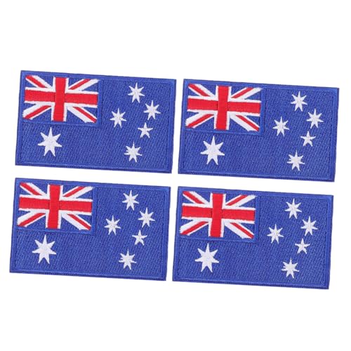 UKCOCO 4 Stück Flaggen-Stickpatch Applikationen Stifte Produkt Stickerei Abzeichen nähen Aufnäher mit amerikanischer Flagge zum Aufbügeln USA-Patch Flaggenpatch aufbügeln von UKCOCO