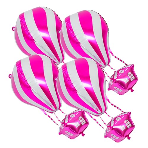 UKCOCO 4 Stück Heizballon Heißluftballon Dekoration Geburtstagsfeierdekorationen Partyballon Heißluftballon-Mittelstücke Mini-Heißluftballon Heißluftballons aus Folie Aluminiumfolie Rosy UKCOCO 4 Stück Heizballon Heißluftballon Dekoration Geburtstagsfeierdekorationen Partyballon Heißluftballon-Mittelstücke Mini-Heißluftballon Heißluftballons aus Folie Aluminiumfolie Rosy von UKCOCO