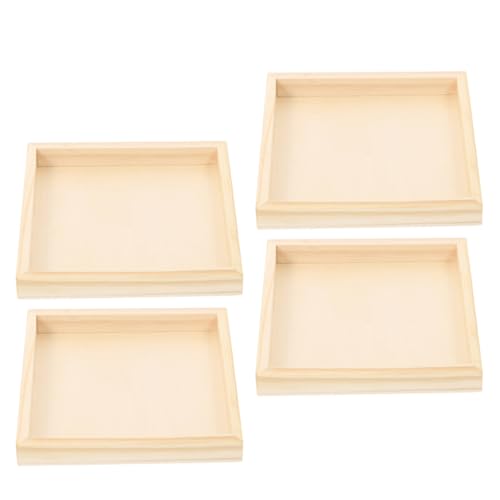 UKCOCO 4 Stück Holztabletts für Puzzle Quadratische Ablagetabletts Stabilem Holz zur Aufbewahrung von Bausteinen und Puzzle Zubehör UKCOCO 4 Stück Holztabletts für Puzzle Quadratische Ablagetabletts Stabilem Holz zur Aufbewahrung von Bausteinen und Puzzle Zubehör von UKCOCO