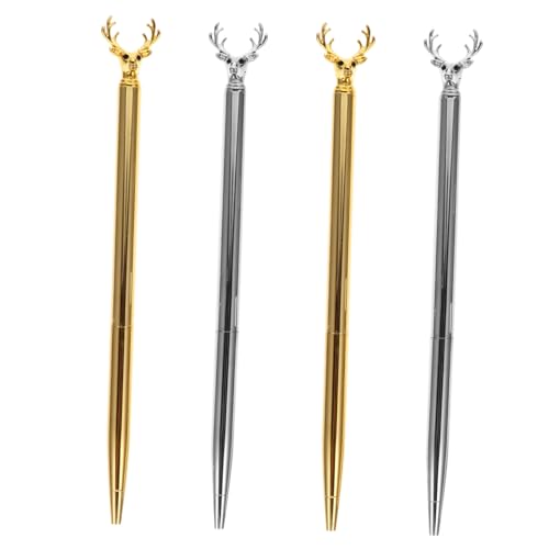 UKCOCO 4 Stück Kugelschreiber mit Elch Metall Kugelschreiber für Schüler Glattes Schreiben Umweltfreundliches Material Tragbar und Leicht Geeignet für Schule und Büro UKCOCO 4 Stück Kugelschreiber mit Elch Metall Kugelschreiber für Schüler Glattes Schreiben Umweltfreundliches Material Tragbar und Leicht Geeignet für Schule und Büro von UKCOCO