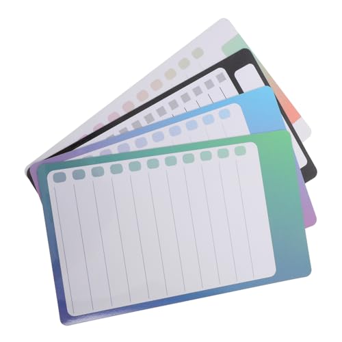 UKCOCO 4 Stück Magnetischer Notizblock Kleines Pet Whiteboard mit Farbverlauf Magnetisch für Kühlschrank und Metallflächen Praktische Einkaufs und Nachrichtenliste Wiederbeschreibbar UKCOCO 4 Stück Magnetischer Notizblock Kleines Pet Whiteboard mit Farbverlauf Magnetisch für Kühlschrank und Metallflächen Praktische Einkaufs und Nachrichtenliste Wiederbeschreibbar von UKCOCO