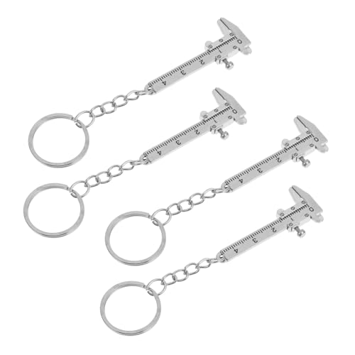 UKCOCO 4 Stück Messschieber Schlüsselanhänger Schlüsselbund-werkzeuge Mini-bremssattel Taschenlehre Mini-messschieber-schlüsselanhänger Silver Rostfreier Stahl UKCOCO 4 Stück Messschieber Schlüsselanhänger Schlüsselbund-werkzeuge Mini-bremssattel Taschenlehre Mini-messschieber-schlüsselanhänger Silver Rostfreier Stahl von UKCOCO