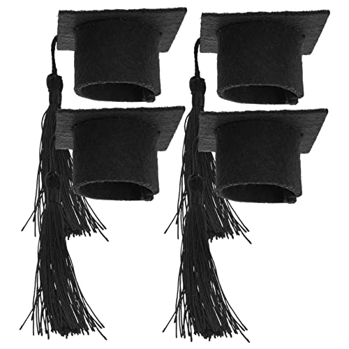UKCOCO 4 Stück Mini Doktorhut Flaschenverschluss Abschluss Flaschenkappen Schwarze Mini Hut Bottle Covers Party Tischdekoration für Studienabschluss und Bestandene Prüfung UKCOCO 4 Stück Mini Doktorhut Flaschenverschluss Abschluss Flaschenkappen Schwarze Mini Hut Bottle Covers Party Tischdekoration für Studienabschluss und Bestandene Prüfung von UKCOCO