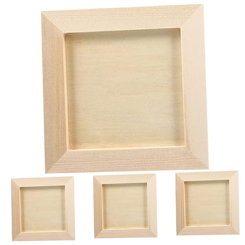 UKCOCO 4 Stück Teiliges DIY Holz Bilderrahmen Naturbelassene Glatte Oberfläche Kinderfreundlich für Basteln Malen Tonbilder Stabile Holzrahmen für Kreative Kunstprojekte UKCOCO 4 Stück Teiliges DIY Holz Bilderrahmen Naturbelassene Glatte Oberfläche Kinderfreundlich für Basteln Malen Tonbilder Stabile Holzrahmen für Kreative Kunstprojekte von UKCOCO