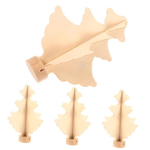 UKCOCO 4 Stück Teiliges Holz Weihnachtsbaum Klein Unbemalt DIY Bastelset Tischdeko Christbaumschmuck Holzmodell für Innenräume Fenster Kaminsims UKCOCO 4 Stück Teiliges Holz Weihnachtsbaum Klein Unbemalt DIY Bastelset Tischdeko Christbaumschmuck Holzmodell für Innenräume Fenster Kaminsims von UKCOCO