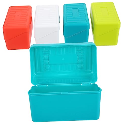 UKCOCO 4 Stück Teiliges Kunststoff Indexkartenbox mit Flip Deckel Robuste Aufbewahrung für Karteikarten Rezeptkarten Notizen und Fotos Integrierte Kartenhalter Platzsparend für Büro und UKCOCO 4 Stück Teiliges Kunststoff Indexkartenbox mit Flip Deckel Robuste Aufbewahrung für Karteikarten Rezeptkarten Notizen und Fotos Integrierte Kartenhalter Platzsparend für Büro und von UKCOCO
