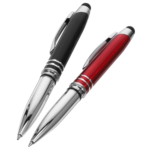 UKCOCO 4 Stück Teiliges LED Licht Kugelschreiber mit Metallgehäuse Beleuchtete Spitze für Nacht Schreiben Komfortabler Griff Nachfüllbar für Büro Pflege und Design Tragbarer Schreibstift von UKCOCO