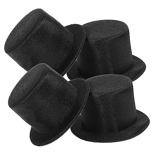 UKCOCO 4 Stück Teiliges Mini Zylinderhut aus Leichtem Kleine Top Hats für Puppen und Schneemänner Vielseitige Weihnachtsdeko zum Basteln und Dekorieren für DIY Handwerk und von UKCOCO