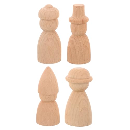 UKCOCO 4 Stück Teiliges Unbemalte Holzpuppen zum Bemalen DIY Holzfiguren aus Sicherem Naturholz Leichte Kreative Bastelsets für Graffiti Deko für Tisch und UKCOCO 4 Stück Teiliges Unbemalte Holzpuppen zum Bemalen DIY Holzfiguren aus Sicherem Naturholz Leichte Kreative Bastelsets für Graffiti Deko für Tisch und von UKCOCO