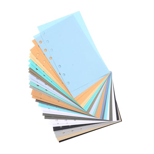 UKCOCO 40 Stück Binder-notizbuch-nachfüllpapier, Tragbares, Zuverlässiges Papiermaterial, A6, 6-ring-design Für Einfache Organisation, Geeignet Für Den Einsatz in Der Schule, Im von UKCOCO