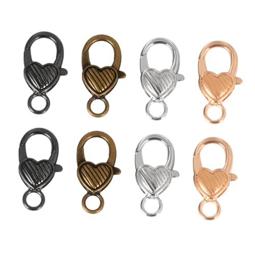 UKCOCO 40 Stück Herzförmige Lobster Clips Vintage Karabinerhaken für Taschen DIY Schmuck und Schlüsselanhänger Gemischte Farben für Kreative Projekte UKCOCO 40 Stück Herzförmige Lobster Clips Vintage Karabinerhaken für Taschen DIY Schmuck und Schlüsselanhänger Gemischte Farben für Kreative Projekte von UKCOCO