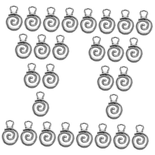 UKCOCO 40 Stück Spiralförmige Schmuckanhänger für Diy Armbänder und Antik Silber Vielseitige Bastelzubehör für Schmuckherstellung Einzigartiges Design Langlebig UKCOCO 40 Stück Spiralförmige Schmuckanhänger für Diy Armbänder und Antik Silber Vielseitige Bastelzubehör für Schmuckherstellung Einzigartiges Design Langlebig von UKCOCO