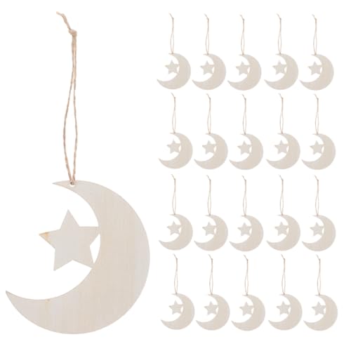 UKCOCO 40 Stück Teiliges Mond und Stern Holzornamente Naturbelassen für DIY Bastelprojekte Babyzimmer Dekoration Kreative Gestaltung Handgefertigter Charme für Babyparty und UKCOCO 40 Stück Teiliges Mond und Stern Holzornamente Naturbelassen für DIY Bastelprojekte Babyzimmer Dekoration Kreative Gestaltung Handgefertigter Charme für Babyparty und von UKCOCO