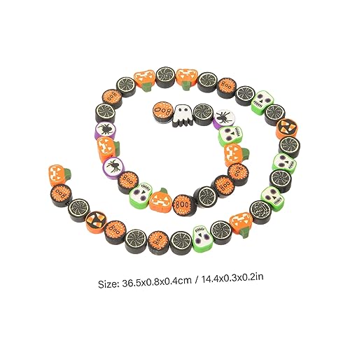 UKCOCO 40 Stück Teiliges Polymer Clay Schmuckperlen Halloween Perlen für Armbänder Halsketten DIY Basteln mit Langlebigen Bruchfesten Perlen für Schmuckherstellung und Geschenkideen von UKCOCO