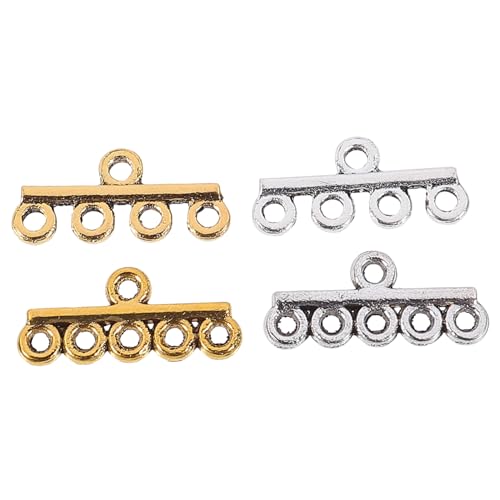 UKCOCO 40 Stück Teiliges Schmuckverschluss aus Langlebiger Legierung Reihig und Reihig in Antik Silber und Gold Robust und Korrosionsbeständig zum Halskette Basteln und Armband DIY UKCOCO 40 Stück Teiliges Schmuckverschluss aus Langlebiger Legierung Reihig und Reihig in Antik Silber und Gold Robust und Korrosionsbeständig zum Halskette Basteln und Armband DIY von UKCOCO