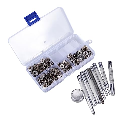 UKCOCO 40Satz Teiliges Druckknopf mit Montagewerkzeugen Schnappverschluss für Jacken Taschen Jeans und DIY Projekte Robuste Verarbeitung und Praktische Aufbewahrung UKCOCO 40Satz Teiliges Druckknopf mit Montagewerkzeugen Schnappverschluss für Jacken Taschen Jeans und DIY Projekte Robuste Verarbeitung und Praktische Aufbewahrung von UKCOCO